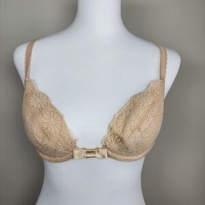 Wonderbra Bra Size 34 B Multiway Front Closure Padded Plunge Underwired Pads